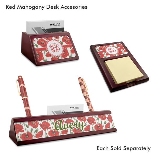 Poppies Mahogany Desk Accessories