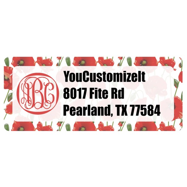 Custom Poppies Return Address Labels (Personalized)