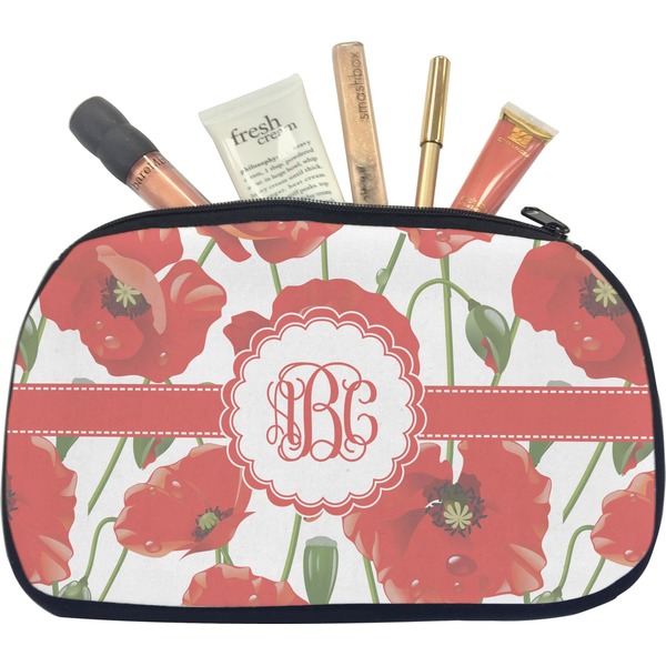 Custom Poppies Makeup / Cosmetic Bag - Medium (Personalized)