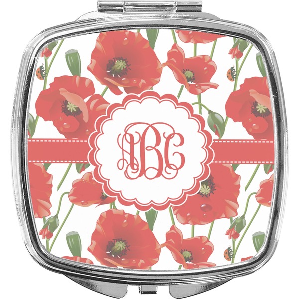 Custom Poppies Compact Makeup Mirror (Personalized)