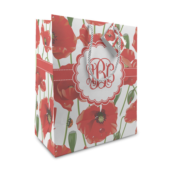 Custom Poppies Medium Gift Bag (Personalized)