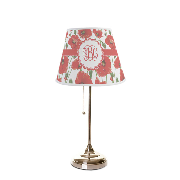 Poppies Poly Film Empire Lampshade - On Stand