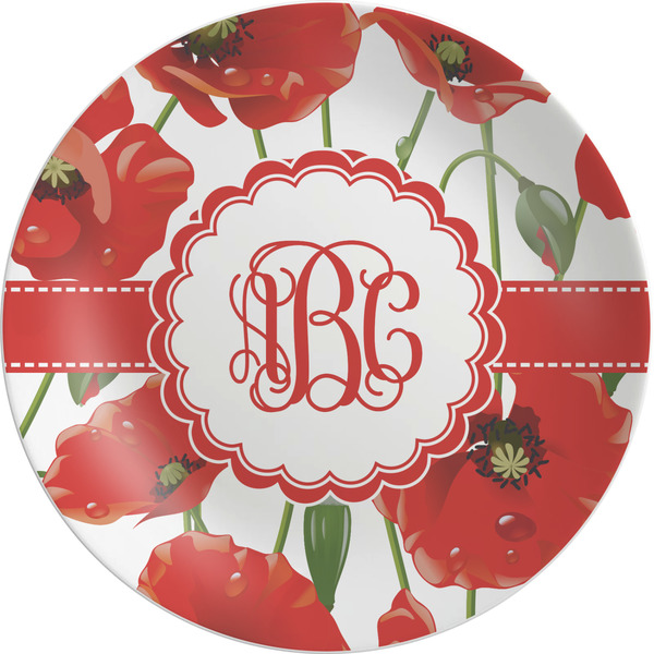 Custom Poppies Melamine Salad Plate - 8" (Personalized)