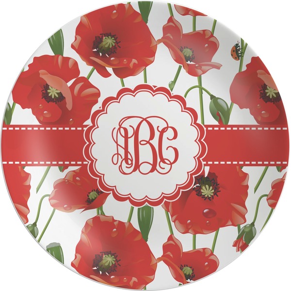 Custom Poppies Melamine Plate (Personalized)