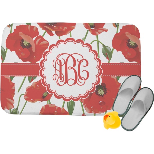 Custom Poppies Memory Foam Bath Mat (Personalized)