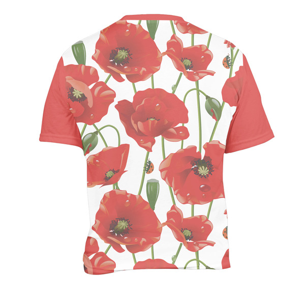 Poppies Men's Crew Neck T Shirt Medium - Back