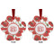 Poppies Metal Paw Ornament - Front and Back