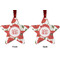 Poppies Metal Star Ornament - Front and Back