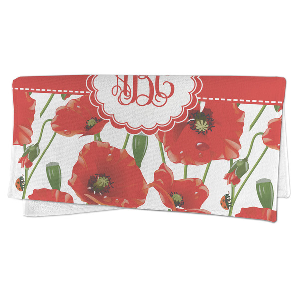 Poppies Microfiber Dish Rag - FOLDED (half)