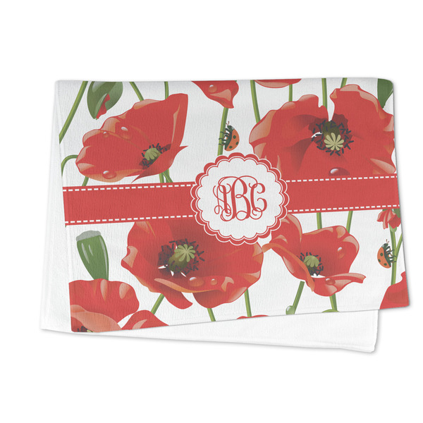 Poppies Microfiber Dish Towel - FOLDED HALF
