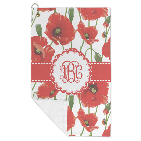 Poppies Microfiber Golf Towels - FOLD