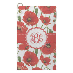 Poppies Microfiber Golf Towel - Small (Personalized)