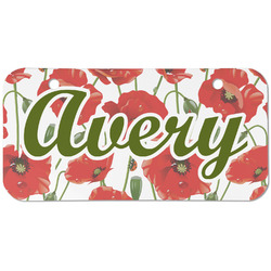 Poppies Mini/Bicycle License Plate (2 Holes) (Personalized)