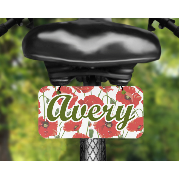Poppies Mini License Plate on Bicycle - LIFESTYLE Two holes