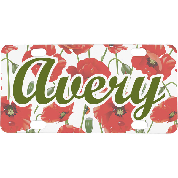 Custom Poppies Mini/Bicycle License Plate (Personalized)