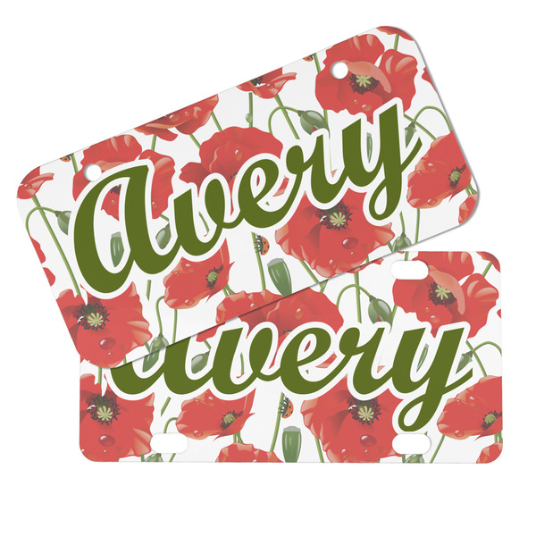 Poppies Mini License Plates - MAIN (4 and 2 Holes)