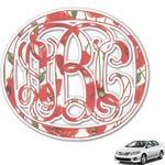 Poppies Monogram Car Decal (Personalized)