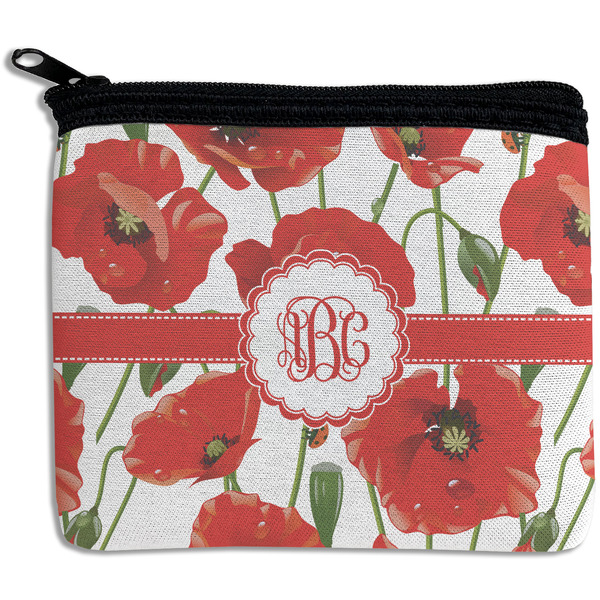 Custom Poppies Rectangular Coin Purse (Personalized)