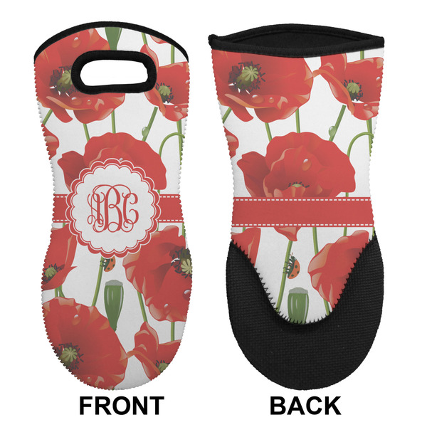 Poppies Neoprene Oven Mitt (Front & Back)