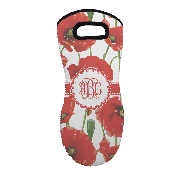 Custom Poppies Neoprene Oven Mitt w/ Monograms