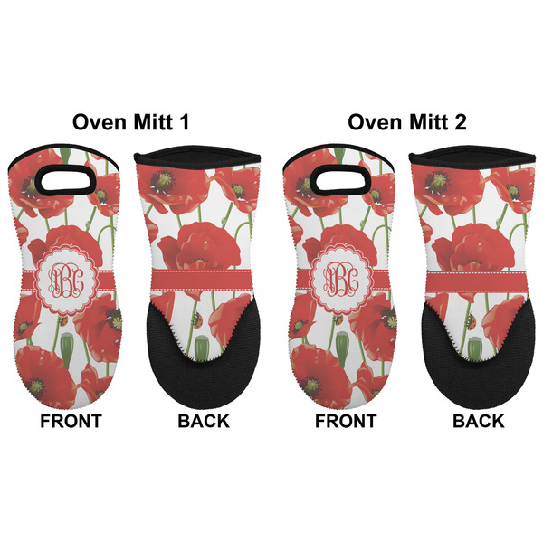 Poppies Neoprene Oven Mitt - Set of 2 - Approval
