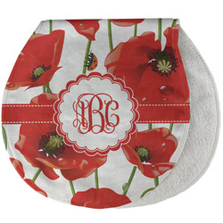 Poppies Burp Pad - Velour w/ Monogram