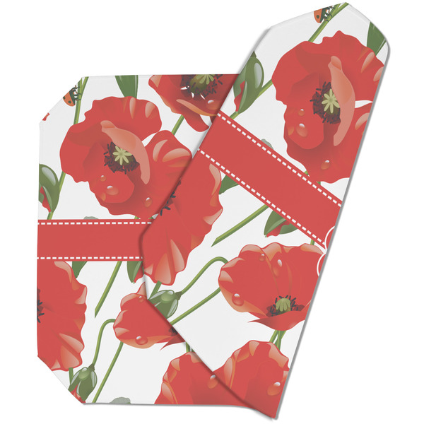 Custom Poppies Dining Table Mat - Octagon (Double-Sided) w/ Monogram
