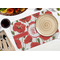 Poppies Octagon Placemat - Single front (LIFESTYLE) Flatlay
