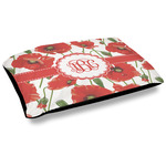 Poppies Dog Bed w/ Monogram