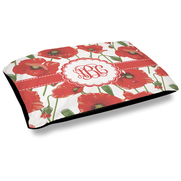 Custom Poppies Outdoor Dog Bed - Large (Personalized)