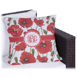 Poppies Outdoor Pillow - 16" (Personalized)