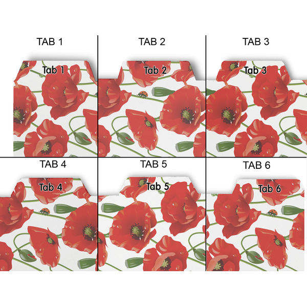 Poppies Page Dividers - Set of 6 - Approval