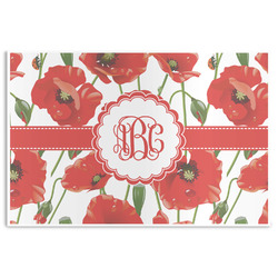 Poppies Disposable Paper Placemats (Personalized)