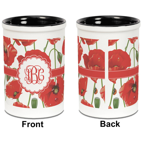 Poppies Pencil Holder - Black - approval