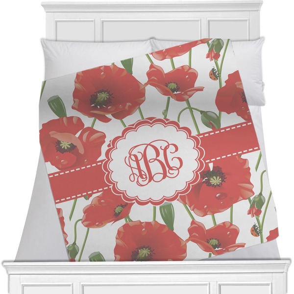 Custom Poppies Minky Blanket (Personalized)