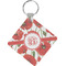 Poppies Diamond Plastic Keychain w/ Monogram