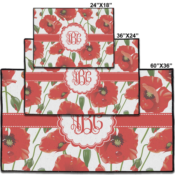 Poppies Personalized Door Mat - Group Parent IMF