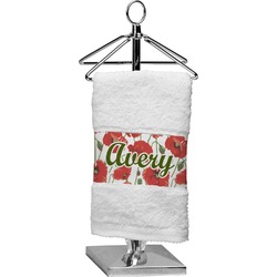 Poppies Cotton Finger Tip Towel (Personalized)