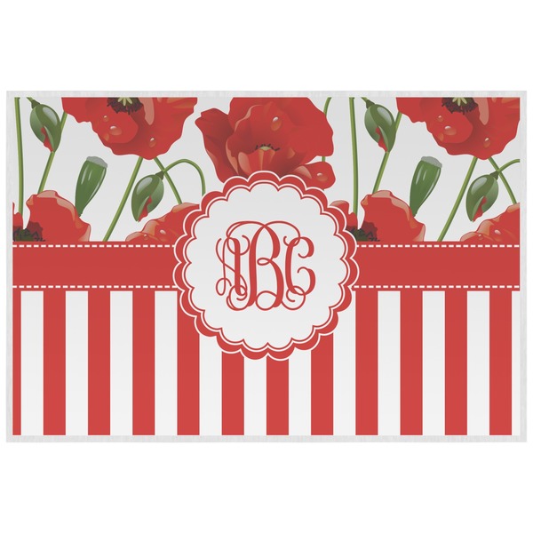 Poppies Personalized Placemat (Back)