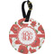 Poppies Plastic Luggage Tag - Round (Personalized)