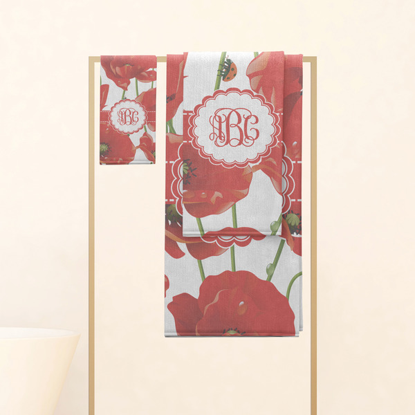 Poppies Personalized Towel Set