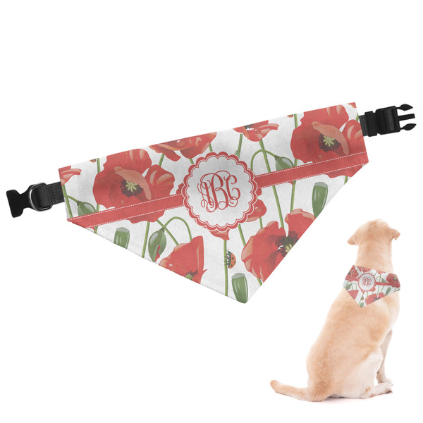 Custom Poppies Dog Bandana - Small (Personalized)