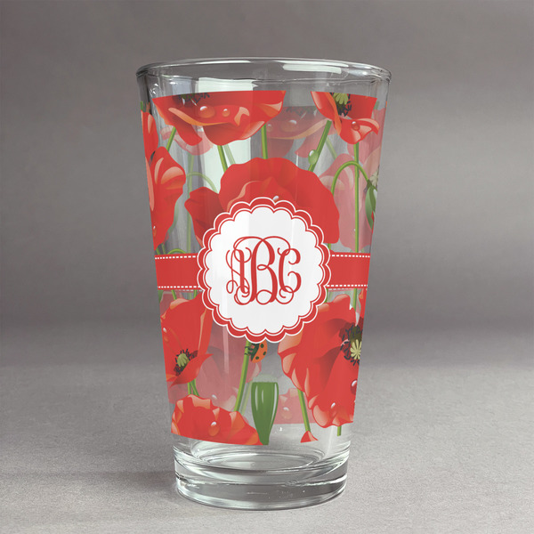 Custom Poppies Pint Glass - Full Print (Personalized)