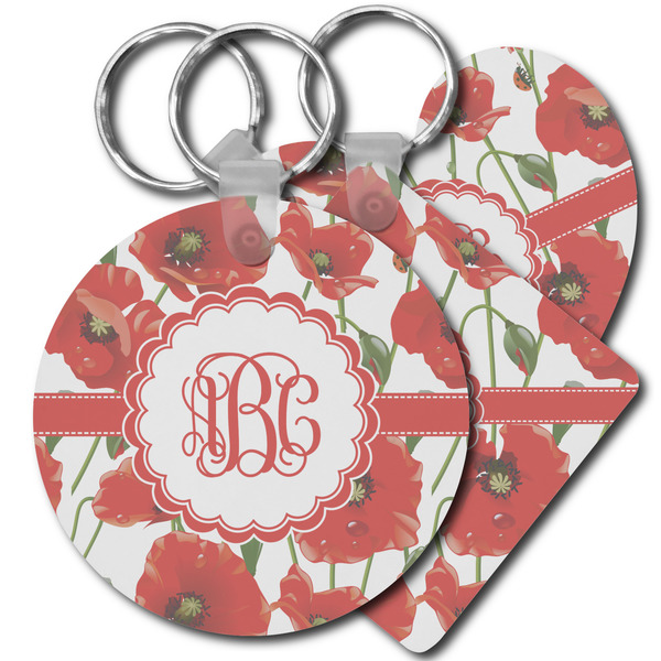 Custom Poppies Plastic Keychain (Personalized)