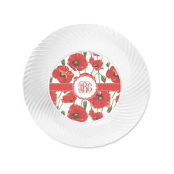 Poppies Plastic Party Appetizer & Dessert Plates - 6" (Personalized)