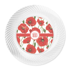 Poppies Plastic Party Dinner Plates - 10" (Personalized)