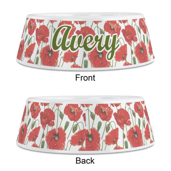 Poppies Plastic Pet Bowls - Medium - APPROVAL