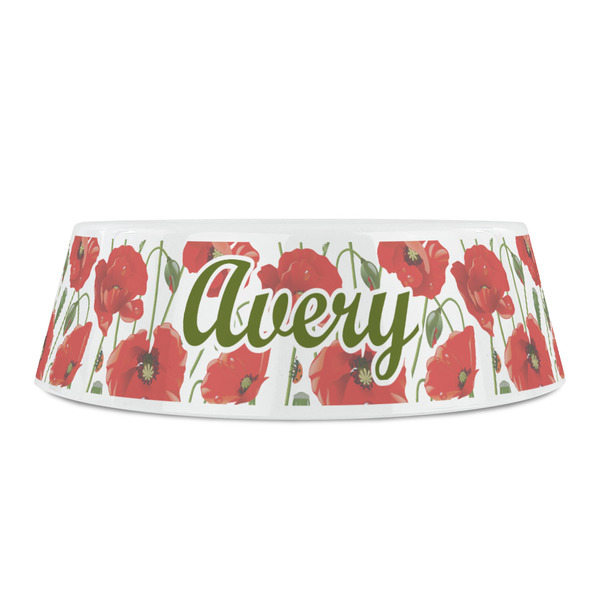 Poppies Plastic Pet Bowls - Small - FRONT