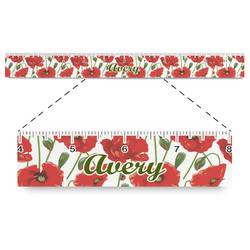 Poppies Plastic Ruler - 12" (Personalized)