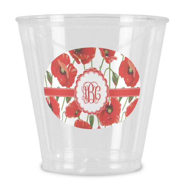 Custom Poppies Plastic Shot Glass (Personalized)